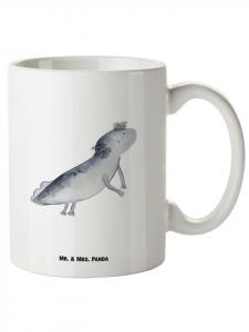 Кружка XL Аксолотль, плавающий без слов в белом Mr. & Mrs. Panda