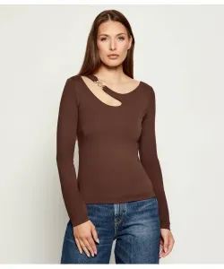 Блузка Элеонора Slim fit Guess Jeans, коричневый