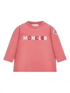 Футболка с длинными рукавами и логотипом Moncler Enfant, розовый