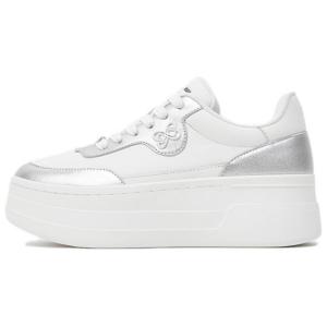 Ann Andelman Женские белые низкие скейтерские кроссовки с увеличенной высотой и устойчивостью к истиранию