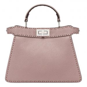 FENDI Peekaboo ISeeU Женская Сумка Через Плечо Маленький Размер Розовый