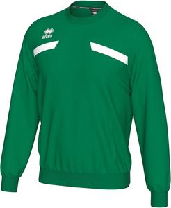 Мужская спортивная толстовка ERREA MATT, на флисовой подкладке, с боковыми карманами, круглым вырезом, белый/зеленый