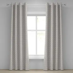 Бежевая штора на люверсах ABAKUHAUS, нежная цветочная композиция с листвой, вдохновленной природой. Краткое описание иллюстрации. Декоративные двухпанельные шторы на окно, 280 см x 245 см, цвет: бежевый, белый.