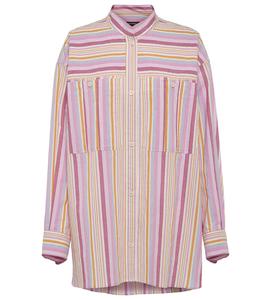 Полосатая хлопковая рубашка Тейлор Isabel Marant, розовый
