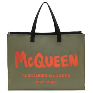 Хлопковая сумка через плечо мужская армейский зеленый Alexander McQueen