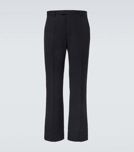 Прямые брюки из натуральной шерсти Valentino, темно-синий