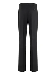 Шерстяные брюки прямого кроя Moschino, черный