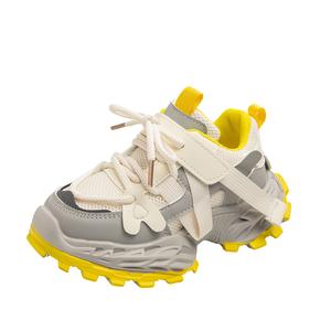 Детские противоскользящие дышащие легкие повседневные кроссовки Kids' Wooden Rabbit, бежевый/желтый