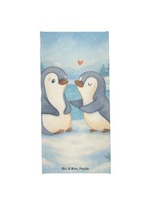 Mr. & Mrs. Panda Уютное полотенце с изображением пингвина, без надписи, белого цвета