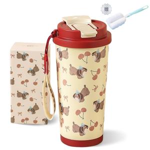 Практичная термокружка 350 450мл KAWASIMAYA, красный