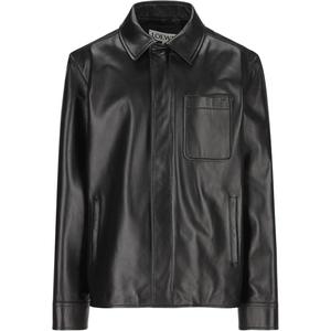LOEWE Свободная кожаная рубашка, Black