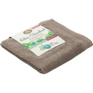 Полотенца Uni Recycelt в наборе, однотонные цвета, 100% переработанные материалы Gözze, серо-коричневый