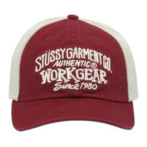 Stussy Низкопрофильная рабочая кепка с ремешком, Red