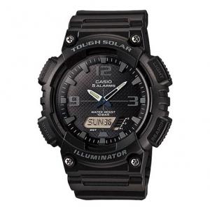 Часы CASIO Waterproof Sports Solar Powered Mens Black Analog/Digital Combo, черный