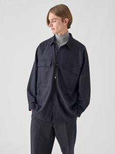 Рубашка из прессованной шерстяной трикотажной ткани | JM223