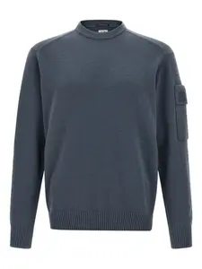 Свитер с накладным карманом C.P. Company, синий