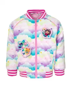 Маленькие девочки Dreamworks Varsity Zip Up Bomber Jacket Gabby'S Dollhouse, розовый