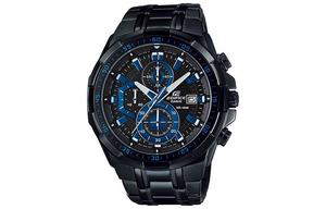 CASIO Часы Men EDIFICE Black Watch EFR-539BK-1A2, Black/Blue Dial