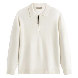 PEACEBIRD MEN Свитер мужской белый 1 Lapel Moderate