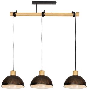 Подвесной светильник Novel серый, натуральный, черный, 107,5/26/180 см