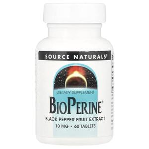 Source Naturals, BioPerine, 10 мг, 60 таблеток