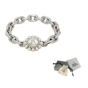 Vivienne Westwood Серебряный браслет из латуни для мужчин