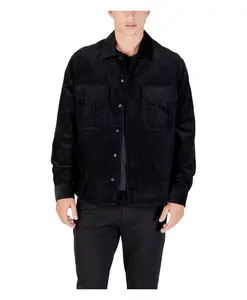 Рубашка с поддельным металлическим значком Antony Morato, черный