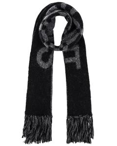 Шерстяной шарф Saint Laurent, черный/темно-серый