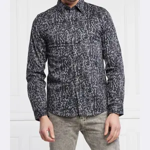 Рубашка узкого кроя Guess, черный