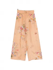 Брюки с цветочным принтом Patience Zimmermann, бежевый