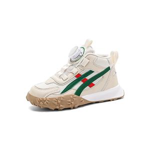 Кроссовки для бега с вращающейся пряжкой, амортизирующие и противоударные, детские ZIJIAN, бежевый/зеленый