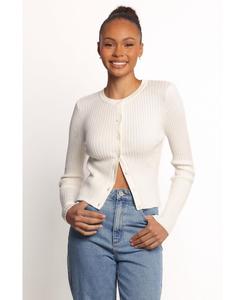 Женский кардиган в рубчик Searie Petal and Pup, Cream