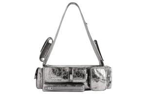 Женская сумка-слинг Superbusy Xs серебристый Balenciaga