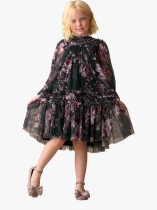 Детское платье Verity с сетчатыми рюшами Angel & Rocket, Green