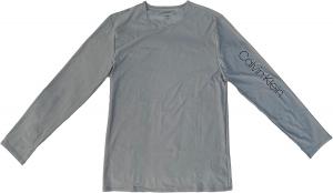 Мужская рубашка Calvin Klein из микрофибры с длинным рукавом и круглым вырезом, Grey(Np2359-046)/B