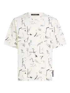 Футболка с принтом KARL LAGERFELD, белый