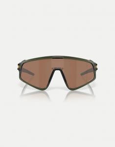 Солнцезащитные очки Oakley Latch Panel Shield с коричневыми зеркальными линзами оливкового цвета