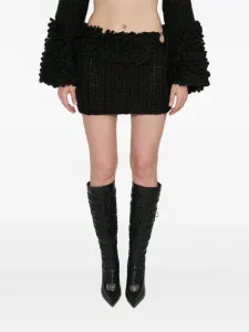 Вязаная мини-юбка с фурнитурой-логотипом Misbhv, черный