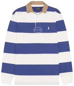 Рубашка для регби с длинными рукавами и воротником из трикотажа Polo Ralph Lauren, синий