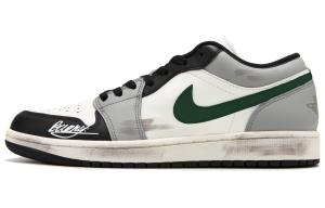 Баскетбольные кроссовки Air 1 Vintage женские с низким верхом бежево-серый/черный Jordan