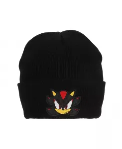 Мужская шапка-бини Shadow Embroidery из акрила с классической манжетой Sonic The Hedgehog, черный