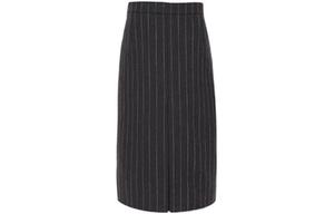 Повседневная длинная юбка женская темно-серая Saint Laurent