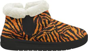 GETELINSENG Женские зимние ботинки утепленные с меховой подкладкой, теплые мягкие плюшевые ботильоны, черные ботинки с противоскользящей подошвой