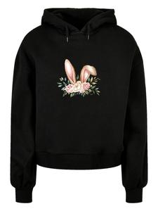 Толстовка F4NT4STIC Blumen Osterhasen Ohren Dekor, Black