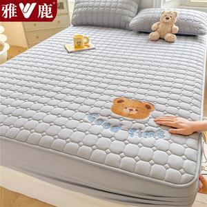 Yalu Простыня на резинке 180х200 см, хлопковая, стеганая, дышащая, цвет Benbenxiong - Muyun Gray