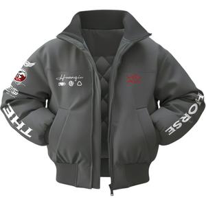 Куртка Unisex Stand Collar Thickened HUANQIU, серый