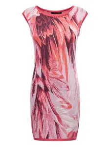 Платье мини с принтом Roberto Cavalli, розовый