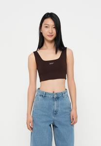 Топ Tommy Jeans SCRIPT TANK, Rich Brown/Brown