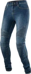 Женские мотоциклетные джинсы REBELHORN Vandal Lady, подкладка из арамидного волокна, наколенники SAS-TEC уровня 2 и набедренники уровня 1, сумка для защиты копчика, зауженный крой, Washed Blue