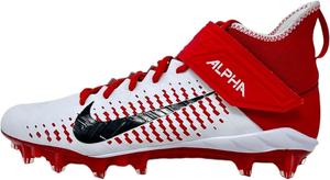 Футбольные бутсы Nike Alpha Menace Pro 2 D мужские, черно-белые, 7 месяцев США, White-Black-University Red